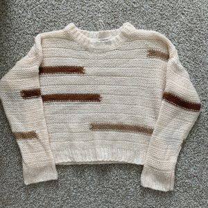 knitted tan sweater